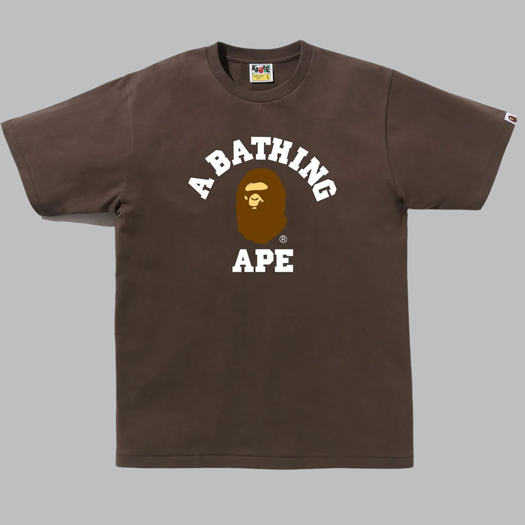 BAPE College Tee Brown