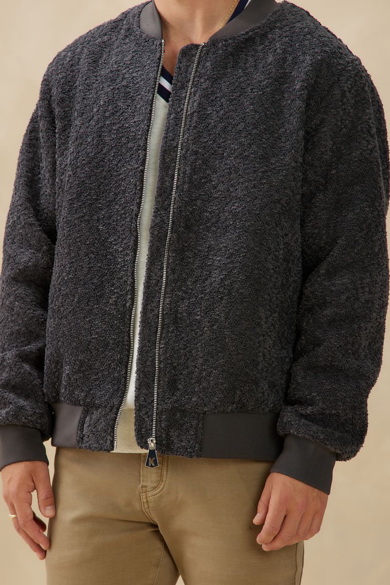 Kuwalla Plush Bomber Jacket