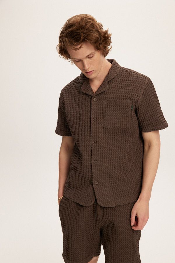 Kuwalla-Tee Heavy Waffle Shirt - Charcoal