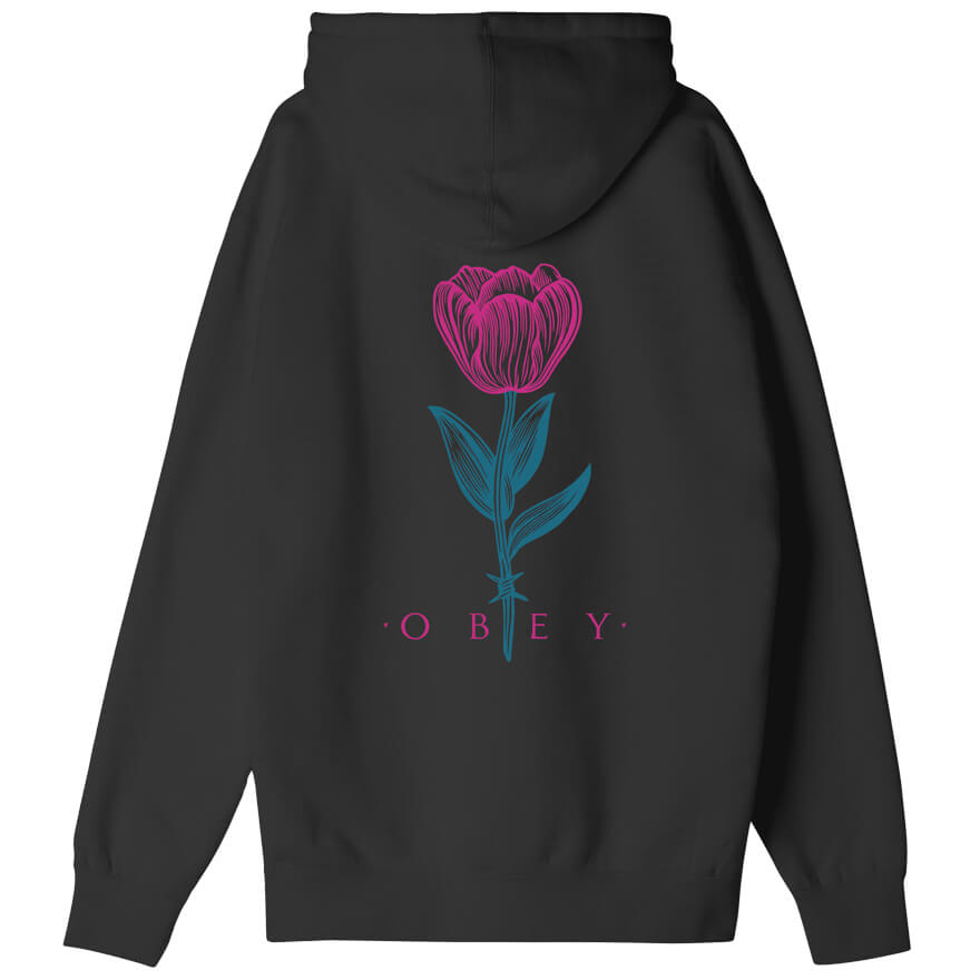 Obey Barbwire Flower Hood