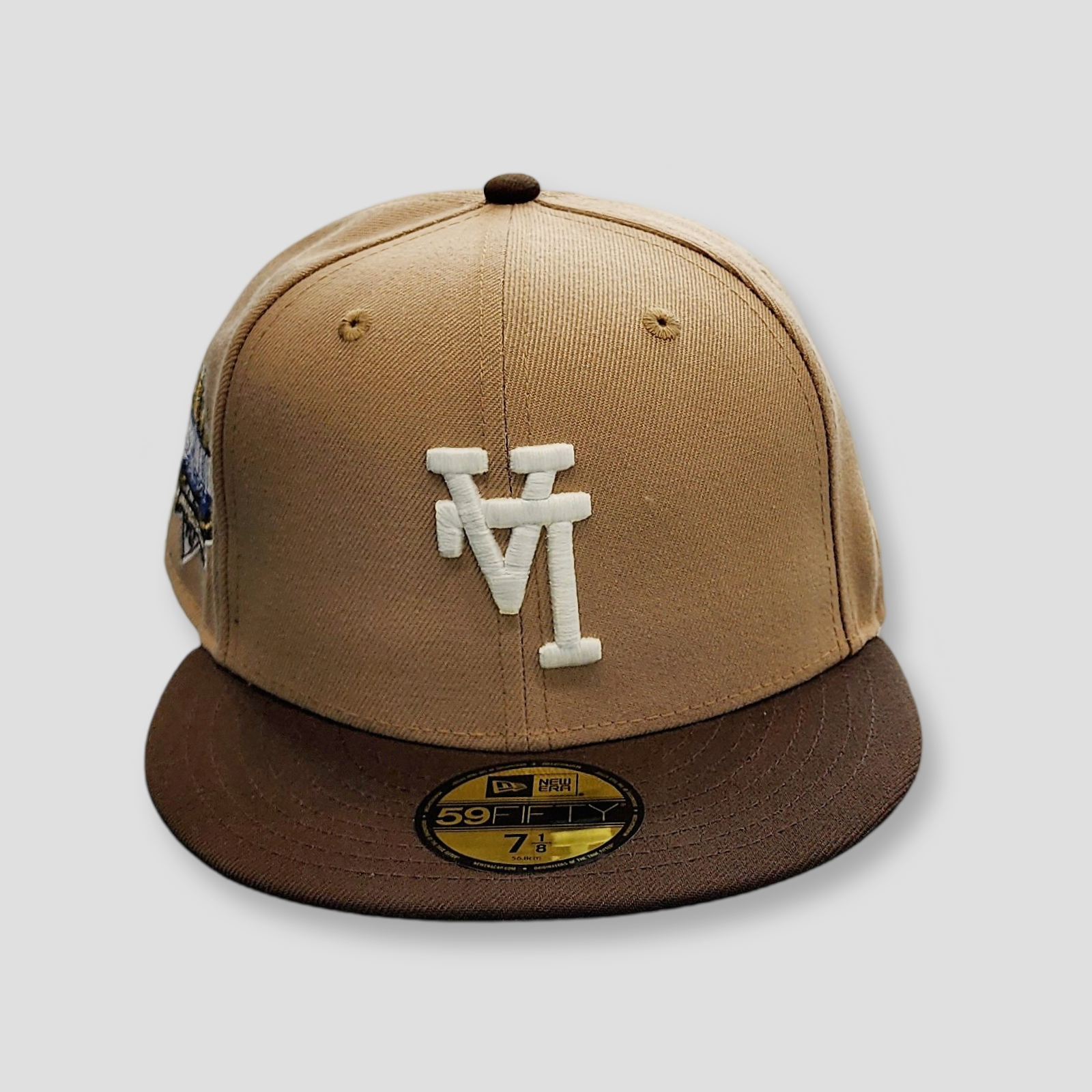 New Era X Legit Kicks LA Upside Down Fitted Hat Brown Tan