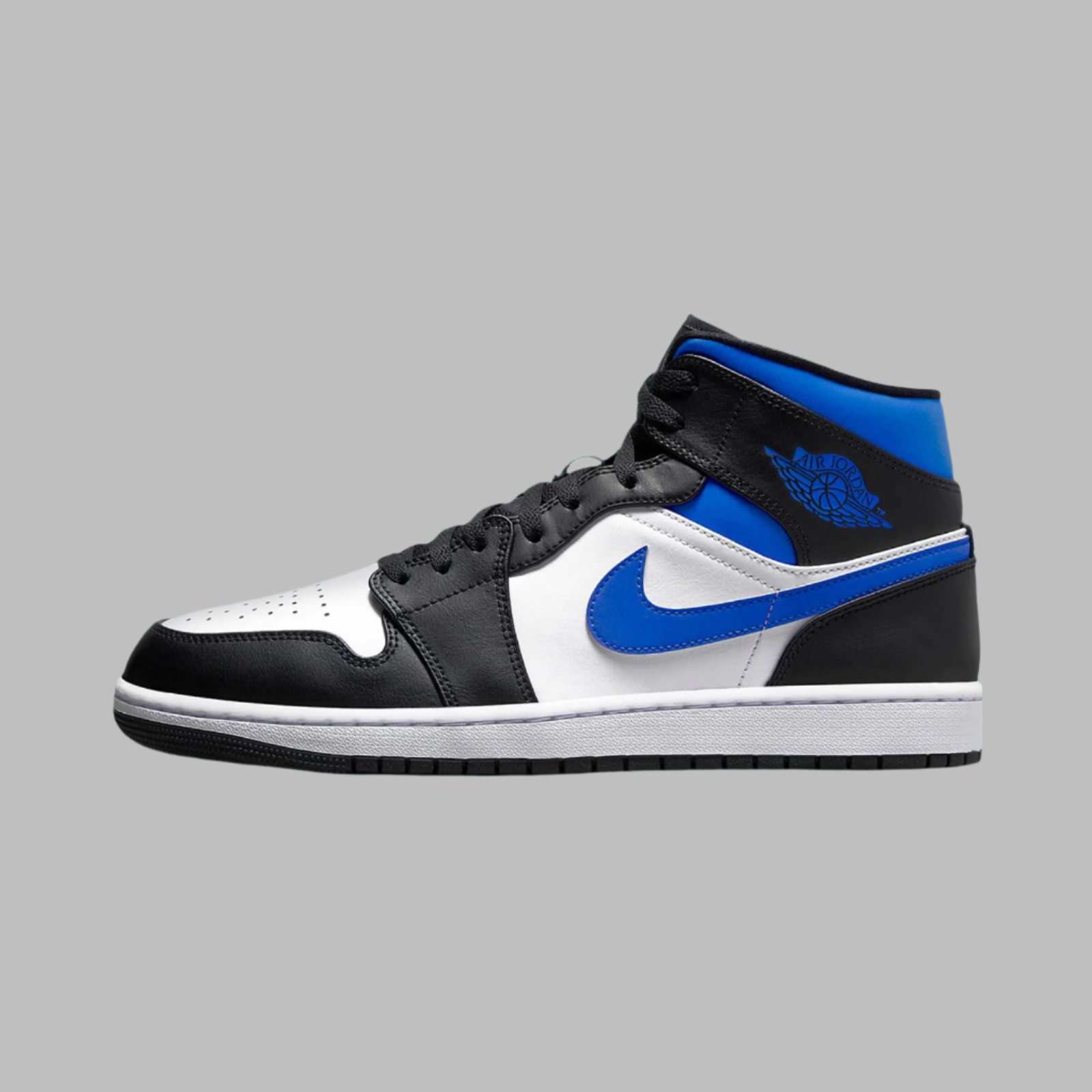 Jordan 1 Mid White Black Racer Blue