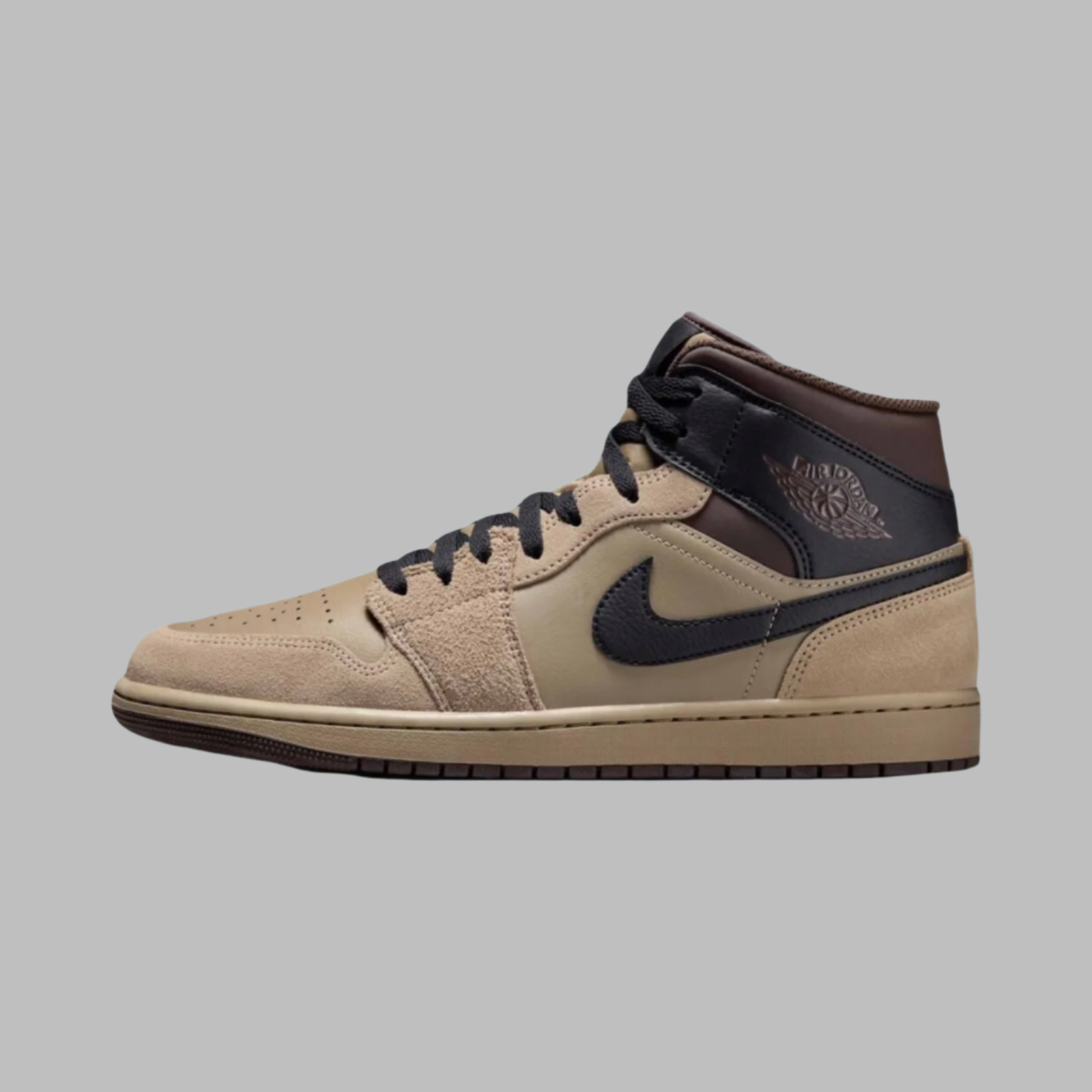 Jordan 1 Mid Khaki Baroque Brown