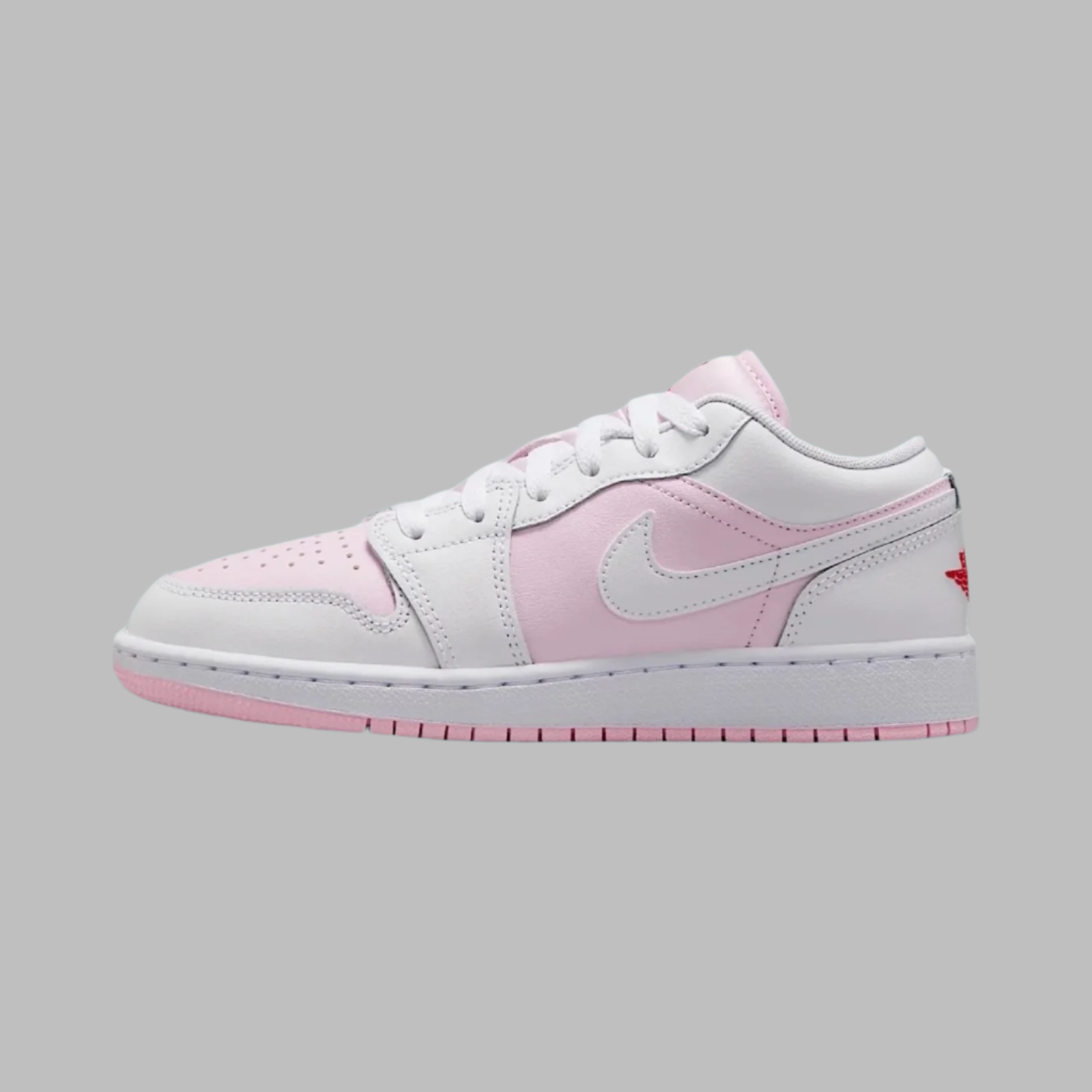 Jordan 1 Low Pink Foam Fire Red GS