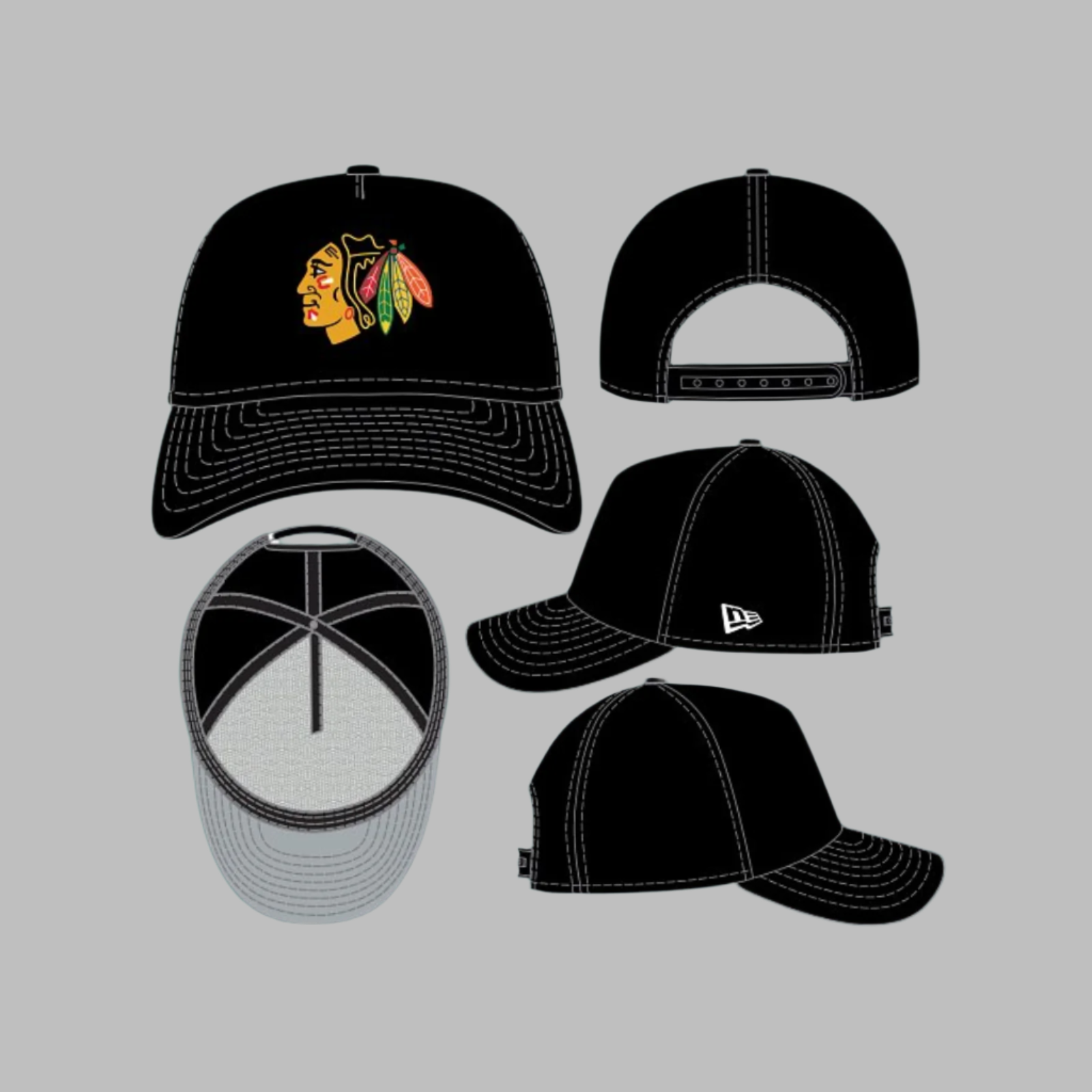 New Era 9FORTY Blackhawks Black