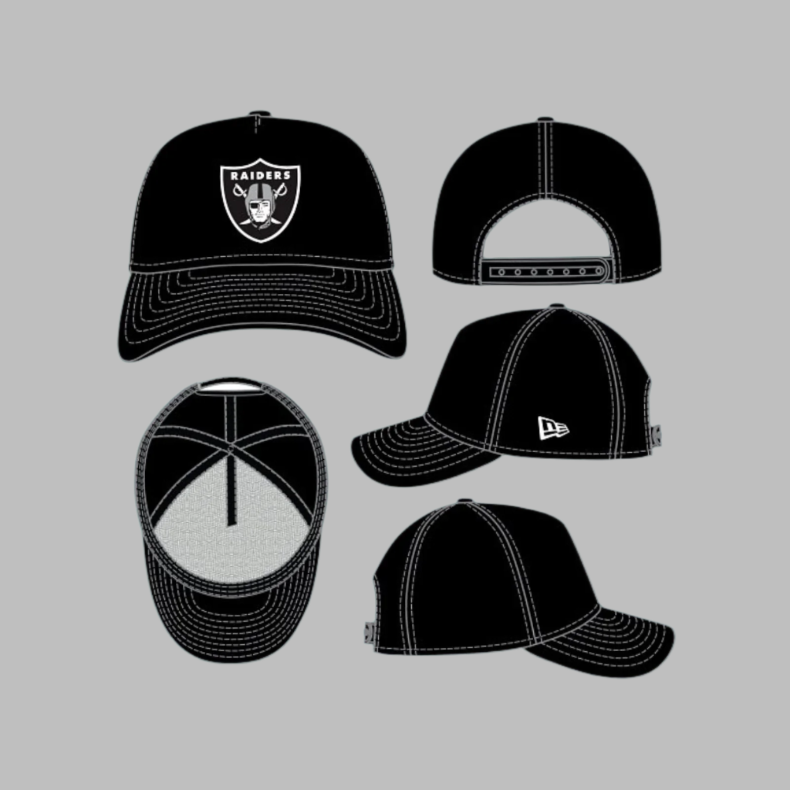 New Era 9FORTY Raiders Black