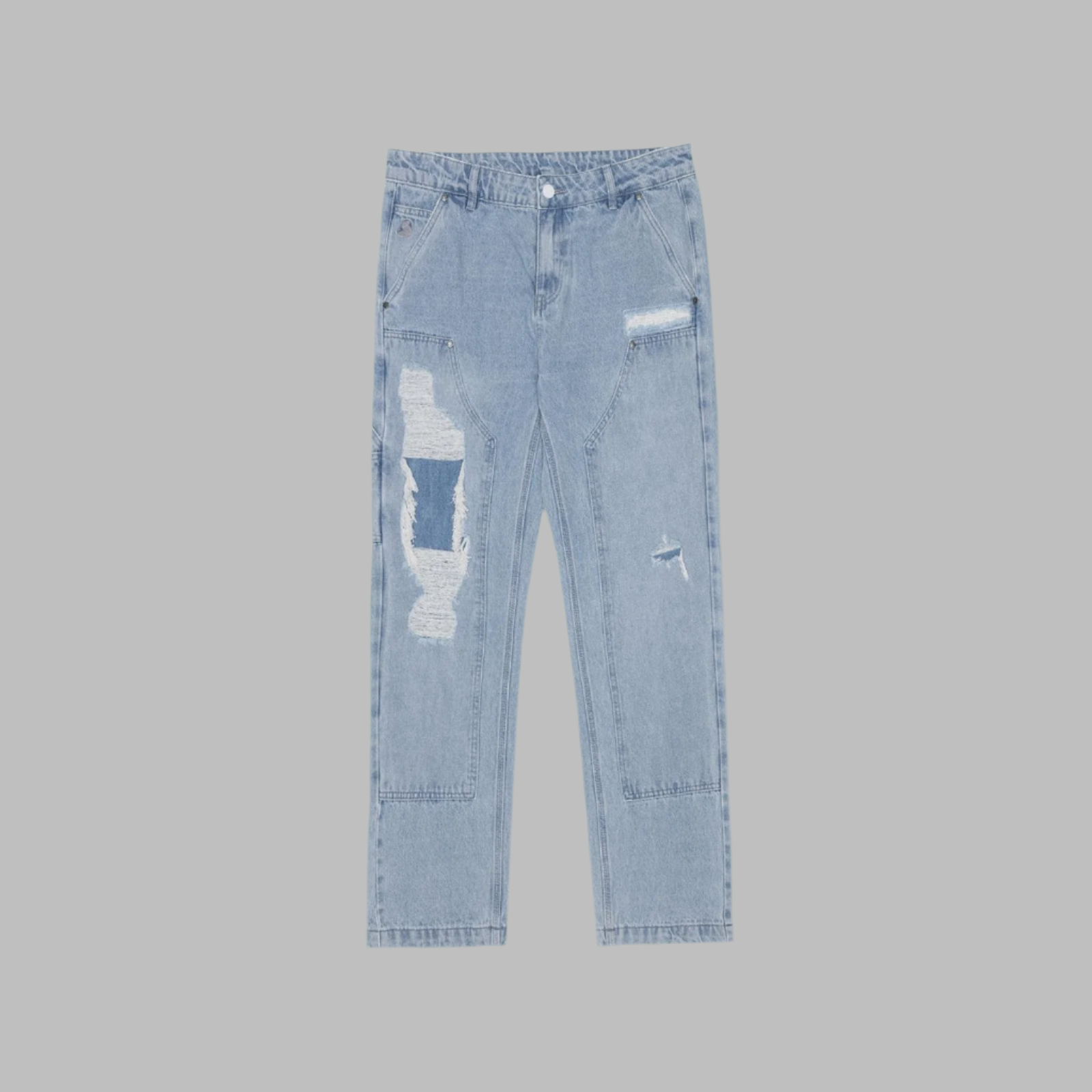 Kuwalla-Tee Destroyed Carpenter Denim - Blue